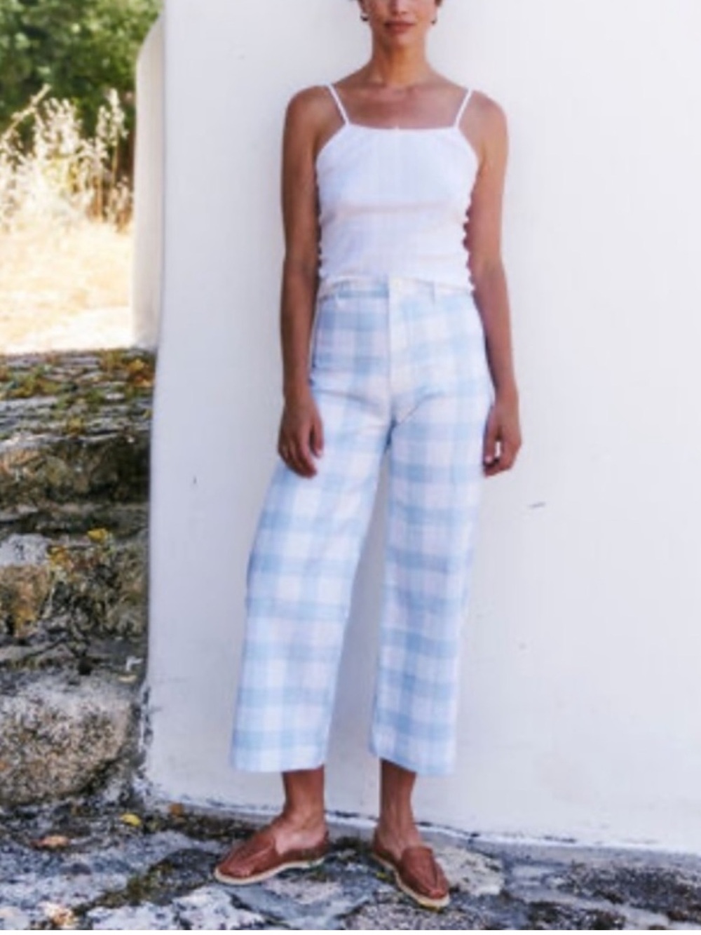 SZ Blockprints Disco Cropped Wide-Leg Pants